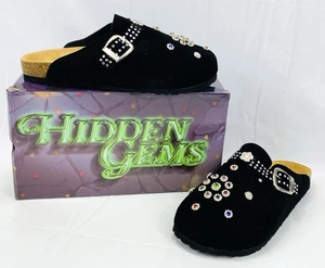 Sad Boy Saga versteckte Edelsteine Clogs Schuhe Slipper Größe US Damen 12 schwarz neu im Karton - Bild 1 von 15