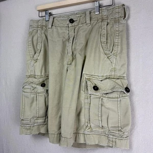 American Eagle Cream Men's 32" Cargo Shorts Pocket - Picture 1 of 6
