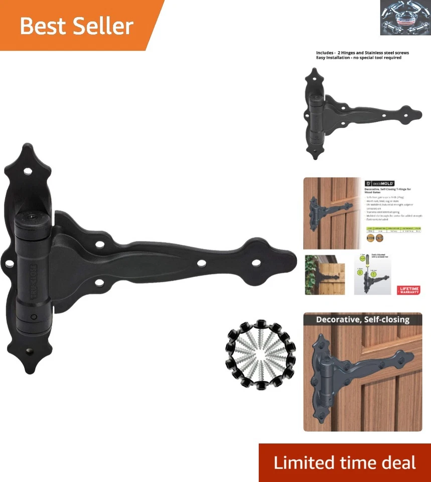 TRUCLOSE TCA4 Adjustable Spring Gate Hinge Matte PR