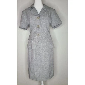 Womens Good Times Suit Skirt And Blazer Set Vintage Size 6P - Picture 1 of 14