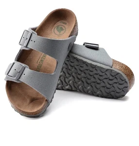 Birkenstock Arizona Kids Vegan Canvas Rivet Sandal Stone Coin Canvas EU 28 US 10 - Picture 1 of 7