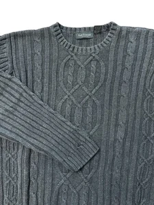 Vintage Van Heusen Men’s Gray Knit Sweater Size Medium Grandpa/Cosby Sweater  - Picture 1 of 7