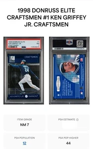 1998 Donruss Elite Ken Griffey Jr. Craftsmen /3500 PSA Grade 7 Seattle Mariners - Bild 1 von 4