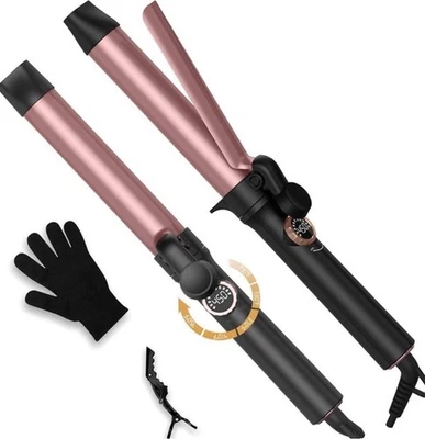 Hair Curler Wand Tongs 32mm Curling Iron Long Ceramic Thick Barrel Fast Heat Up - Image 1 of 4