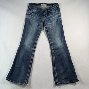 Big Star Jeans Womens 28 Blue Maddie Flare Bootcut Low Rise Dark Wash - Picture 1 of 14