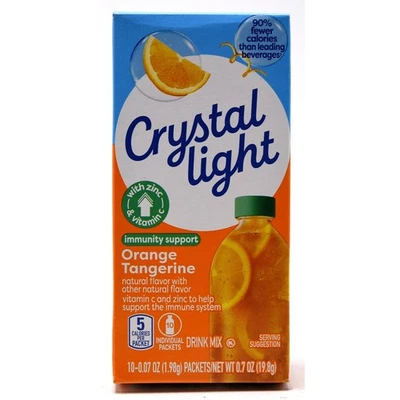 4 Cajas de Paquete de 10 Cajas Cristal Luz Soporte Inmunidad Naranja Mandarina Bebida Mezcla Foto 1 de 4