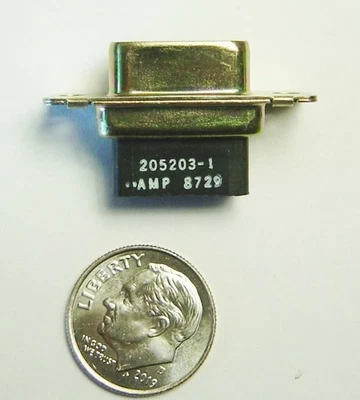 ~Qty=1 AMP 205203-1 Connector Housing Female Receptacle 9 Pin DB9 Tyco TE HDP-20 - Image 1 of 4