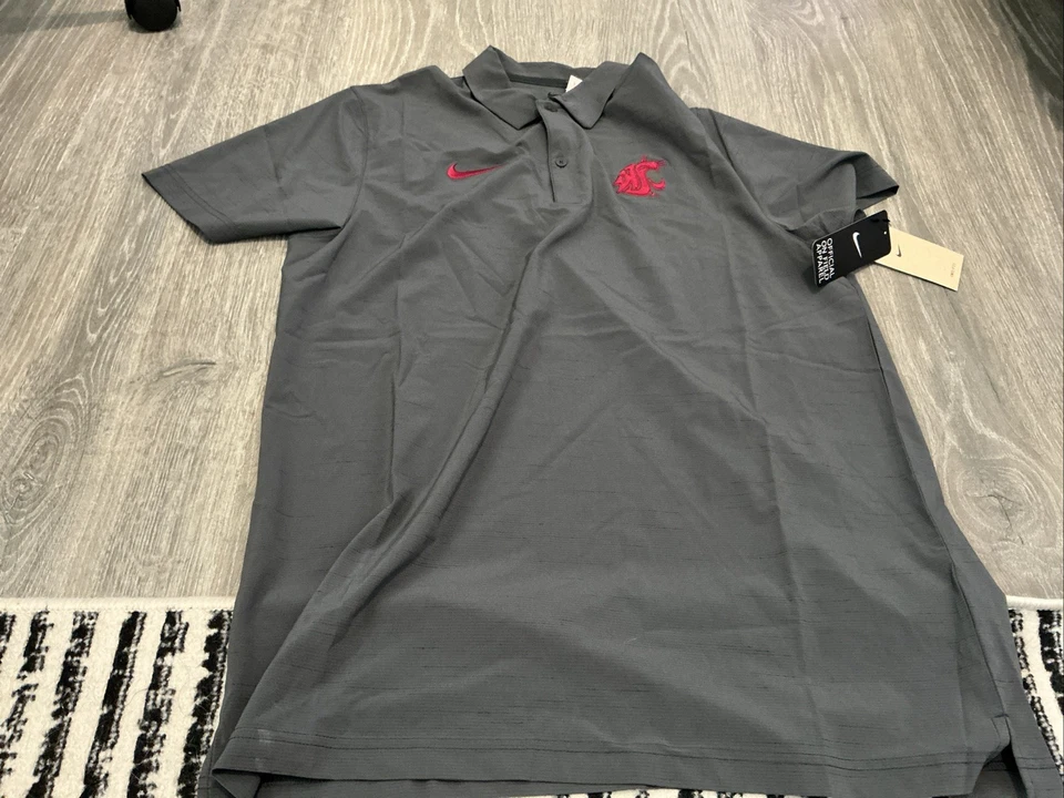 Nike Washington State Cougars Polo Shirt Men’s Size 2XL Dri-Fit Crimson
