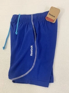 Reebok Blue Shorts Boys 3/4 Pants Surf The Web Beach Running Casual - Picture 1 of 13