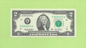 2003A ..UNCIRC $2 K 0622 2271 A .... 2003A $2 K-A QUAD CENTER '2222' - Picture 1 of 2