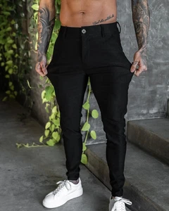 Pantalones ICON Amsterdam Avani elásticos cónicos bolsillos ajustados 30 o 32 nuevos con etiquetas negros - Imagen 1 de 12