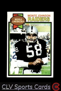Football sports Topps Monte Johnson Oakland Raiders Near Mint or Better - Picture 1 of 2