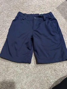 Under Armour boys youth small navy blue chino Shorts with extensible waist - Picture 1 of 5