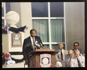 Fergie Jenkins Signed Photo 8x10 1991 Baseball HOF Ceremony Cubs Autograph JSA - Picture 1 of 2