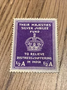 1935 DE COLECCIÓN GRAN BRITÁNICA SELLO MAJESTADES PLATA FONDO JUBILEO INDIA ALIVIO 2 NO - Imagen 1 de 2