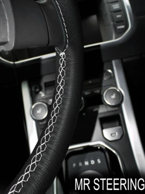 Funda De Volante De Cuero Para Austin Healey Sprite MK1 58-61 Blanca Doble ST - Imagen 1 de 3