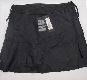 Rachel Zoe Minirock Damen 6 schwarz Lammleder Venedig Lagenlook gefüttert Neu mit Etikett - Bild 1 von 24