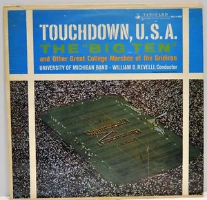 Touchdown, U.S.A. "The Big Ten" 1968 Vanguard VRS 9095 Vinyl LP Univ of Michigan - Picture 1 of 7