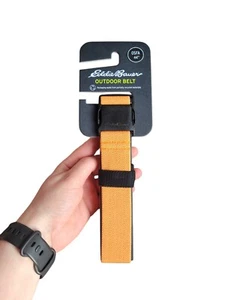 New EDDIE BAUER Orange Active Stretch Webbing Outdoor Belt OSFA 44" Women - Picture 1 of 6
