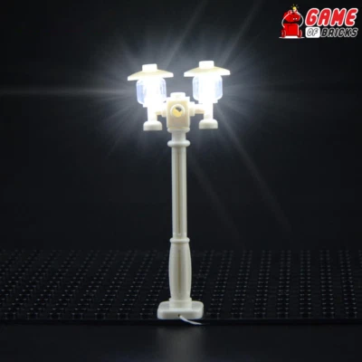 Game of Bricks Double LED Lamp Post for LEGO (White Light - Mini Connector) - Image 1 of 2