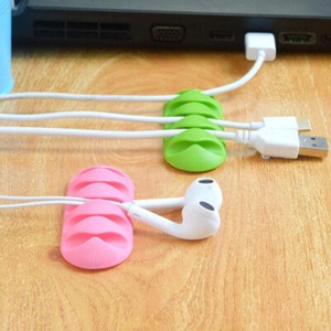 Cable Holder Management Clips Ties Charger Wire Tidy Lead Desk USB Organizer US-