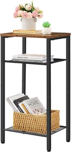 3 Tier End Table Telephone Table Narrow Side Table with Storage Nightstand - Picture 1 of 12