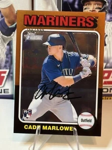 2024 Topps Heritage High Number CADE MARLOWE CHROME #d /699 #364 Mariners RC - Picture 1 of 2