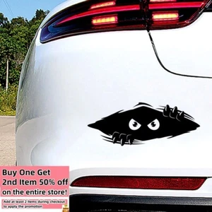 Funny Creepy Peeking Eyes Auto Decal Car Window Bumper Truck SUV Vinyl Sticker - Picture 1 of 6