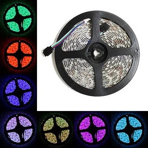 5M 16.4ft 12v SMD RGB 5050 IP65 Waterproof 300 LED Flexible Tape Strip Light - Picture 1 of 8