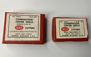 Keo Cutter Kombination Zentrierbohrer HS #2 & #3 ~ in Boxen ~ 3 von jedem ~ 6 insgesamt - Bild 1 von 8