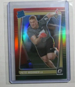 2021 Donruss Holiday Optic Preview Pete Werner Red Green Rated Rookie P-322 - Picture 1 of 2
