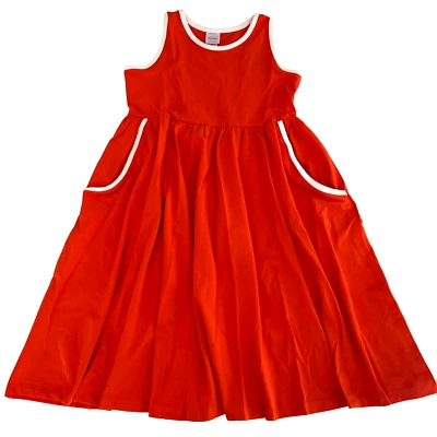 Hanna Andersson Playful Girls "RACERBACK" Skater Pocket Dress. Size 12. Stylish! - Image 1 of 4