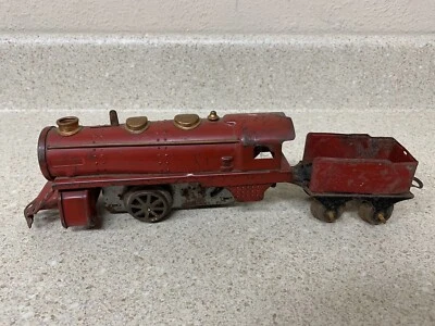 American Flyer Windup Red Locomotive & Tender - Image 1 of 4