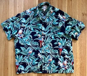 VINTAGE PARADISE FOUND S/S SHIRT - PARROTS - MAGNUM PI - MEN'S 2XL - Picture 1 of 6