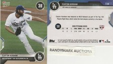 Clayton Kershaw LOS ANGELES DODGERS 2021 TOPPS NOW MLB NETWORK TOP 100 T-38 SP