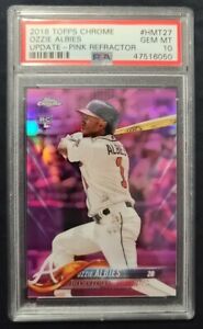 2018 Topps Chrome Update Ozzie Albies RC Pink Refractor #HMT27 PSA 10 🔥Pop.93🔥