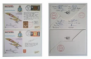 1973 Guernsey stamps on signed RAF and flown covers - Picture 1 of 3