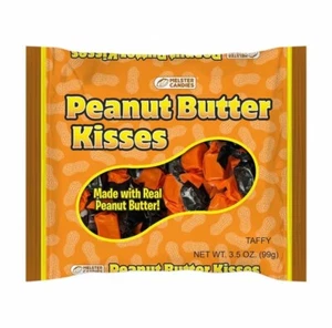 (1) Melster Candies Peanut Butter Kisses 3oz (85g) Bag Taffy - Picture 1 of 2