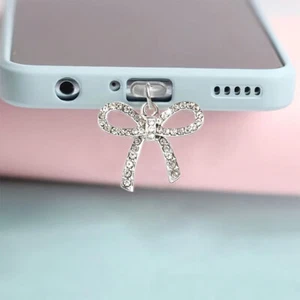 Phone Dust Plug Bow Pendant Decoration For IPhone Type-C Charging Interface - Zdjęcie 1 z 14
