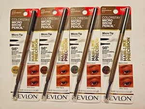 4 PACK Revlon Colorstay Micro Brow EYEBROW Pencil 454 Medium Brown NEW LOT - Picture 1 of 7