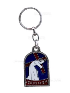 Unisex Kruzifix Holyland Geschenk Schlüsselanhänger Jerusalem Jesus Christus KREUZ Charm XMAS  - Bild 1 von 6