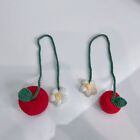 Strawberry Knitted Bookmark Pink Red Christmas Tree Keychain  Handbag