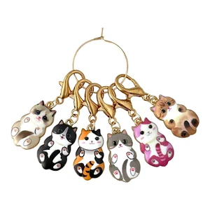 Cat Collection Knitting Stitch Markers Zipper Pulls Purse Charms Lobster Clasp - Picture 1 of 4