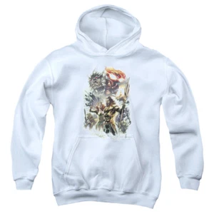 Aquaman Movie Kids Hoodie King of Atlantis White Hoody - Picture 1 of 2