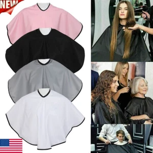 Kurzes Friseurumhang Wasserdicht Nylon Salon Haarschneideumhang Künstlerumhang Schürze ý - Bild 1 von 16