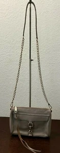 Rebecca Minkoff Mini M.a.c. MAC Gray Crossbody Shoulder Convertible Bag - Picture 1 of 12