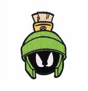 Marvin the Martian Head Looney Tunes Vintage Retro Cartoon Iron on Kids Patch - Picture 1 of 2
