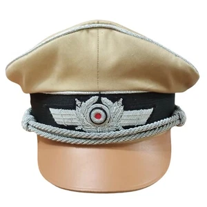 WW2 DEUTSCHE LUFTWAFFE OFFIZIERE SOMMER SCHIRMMÜTZE REPRO - WEISS NEU - Bild 1 von 10