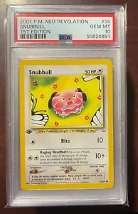 2001 Pokemon Neo Revelation 1st Edition Snobbull #55 PSA 10 GEM MINT Low Pop - Bild 1 von 1