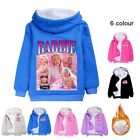 New Barbie Children's Hoodie Coat Zipper Thick Coat Winter Cotton Coat